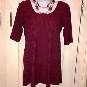NWOT 3/4 Sleeve Ribbed Top